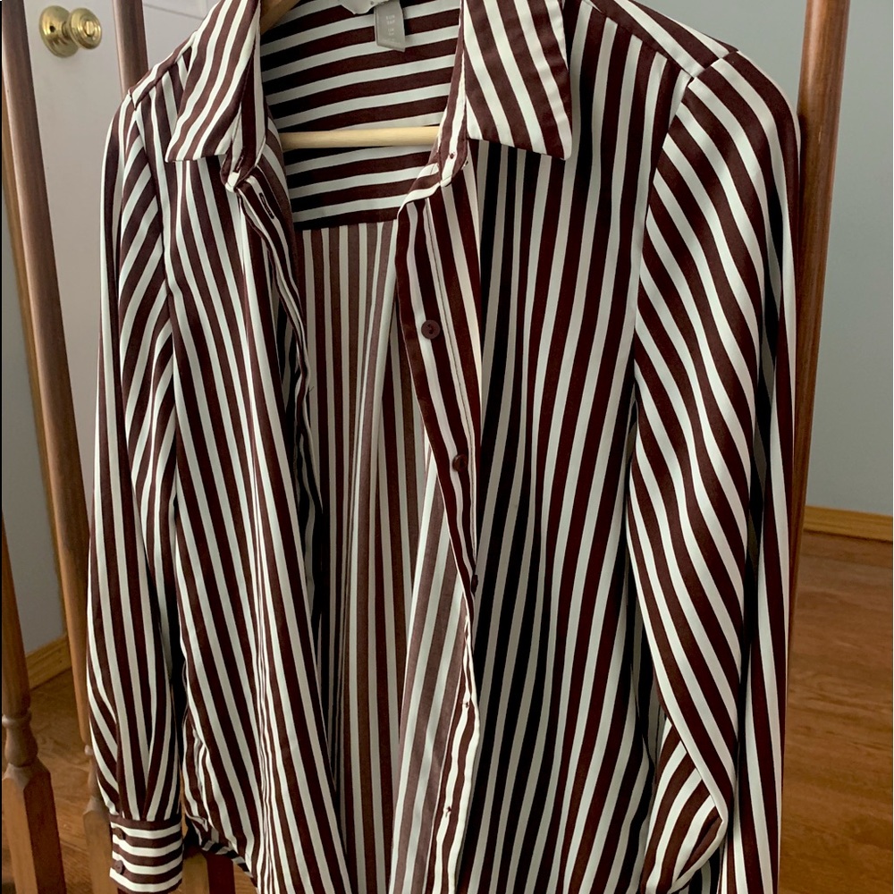 Striped long sleeve top